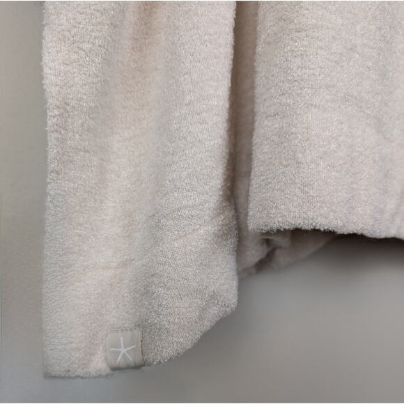 NWT Barefoot Dreams Cozychic Ultra Lite Cowlneck Poncho Ivory Sand S/M - Picture 7 of 9